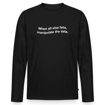 Lustige Datenstatistik Datenwissenschaftler Statistiker - Männer Premium Bio Langarmshirt - Schwarz - Vorne - Nico (187cm)