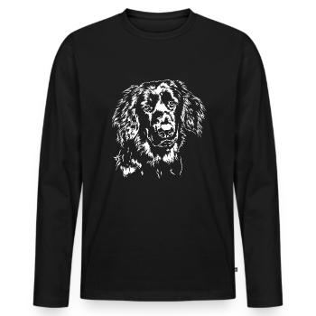 HOVAWART Portrait Dog Dogs Wilsigns - Men's Premium Organic Long Sleeve Shirt - black - Front - Nico (187cm)