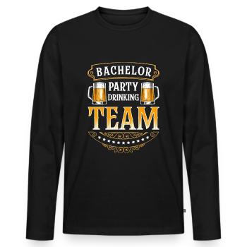 Celebration Alcohol Party make girls' evening - Men's Premium Organic Long Sleeve Shirt - black - Front - Nico (187cm)
