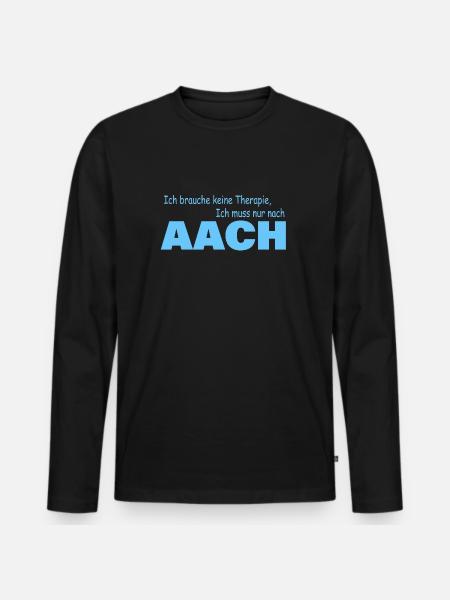 Therapie AACH - Männer Premium Bio Langarmshirt - Schwarz