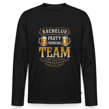 Celebration Birthday Girls' Night Out Event - Men's Premium Organic Long Sleeve Shirt - black - Front - Nico (187cm)
