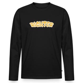 Job Richter - Männer Premium Bio Langarmshirt - Schwarz - Vorne - Nico (187cm)