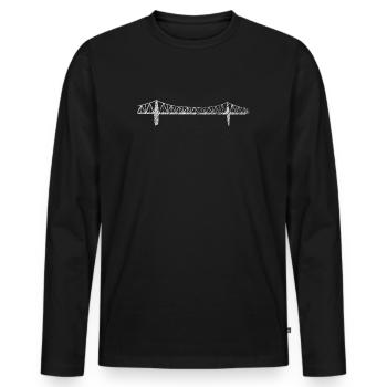 Rendsburg High Bridge Canal - Men's Premium Organic Long Sleeve Shirt - black - Front - Nico (187cm)