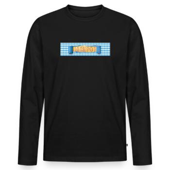 Jackpot Retro Banner Vintage Style - Men's Premium Organic Long Sleeve Shirt - black - Front - Nico (187cm)