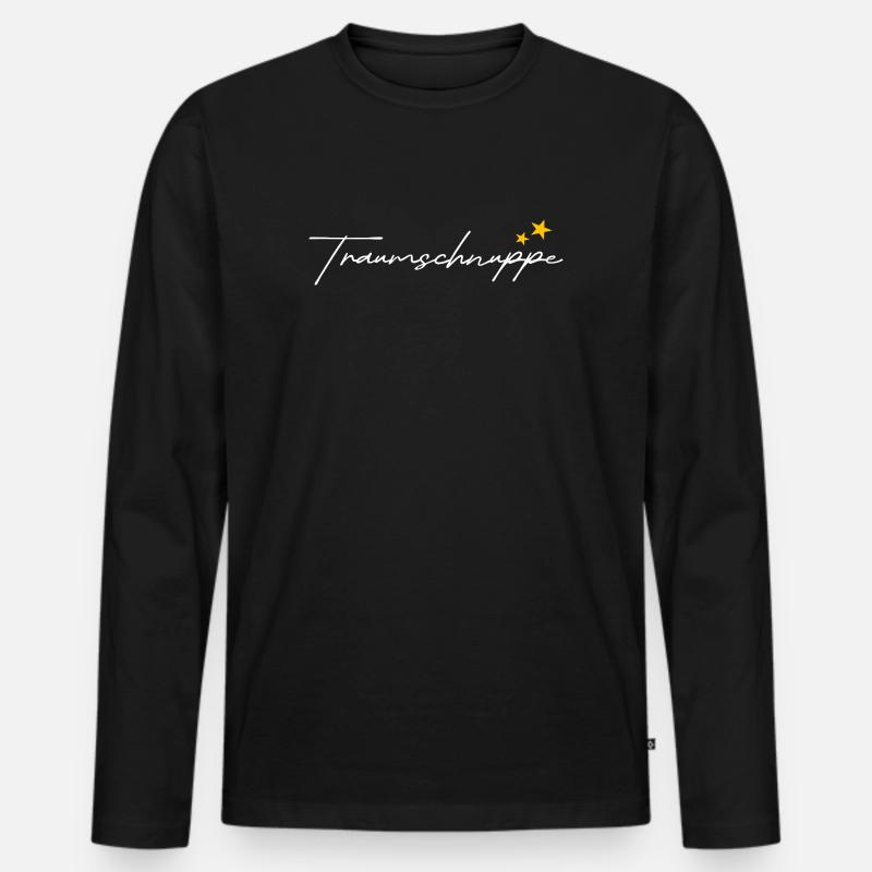 Traumschnuppe Design - Männer Premium Bio Langarmshirt - Schwarz
