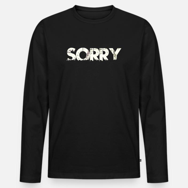s tut mir leid, - Männer Premium Bio Langarmshirt - Schwarz
