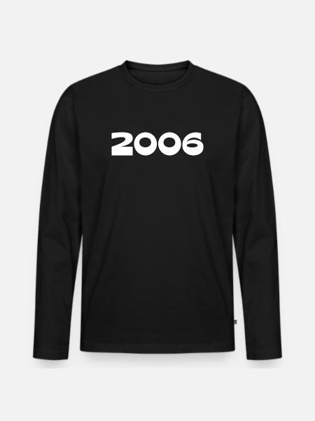 2006 Birthday Template Personalize Design - Men's Premium Organic Long Sleeve Shirt - black
