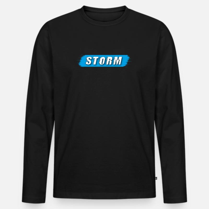 Storm claim - timeless Design - Männer Premium Bio Langarmshirt - Schwarz