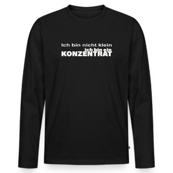Concentrer - T-shirt manches longues Premium bio Homme - noir - Devant - Nico (187cm)