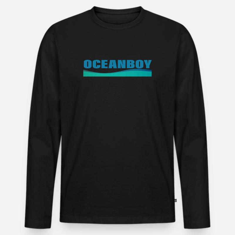 OCEANBOY - Männer Premium Bio Langarmshirt - Schwarz