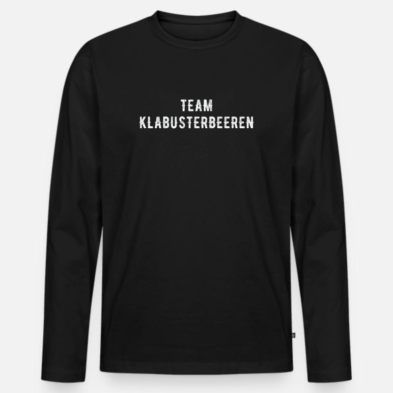 Team Klabusterbeeren - Männer Premium Bio Langarmshirt - Schwarz
