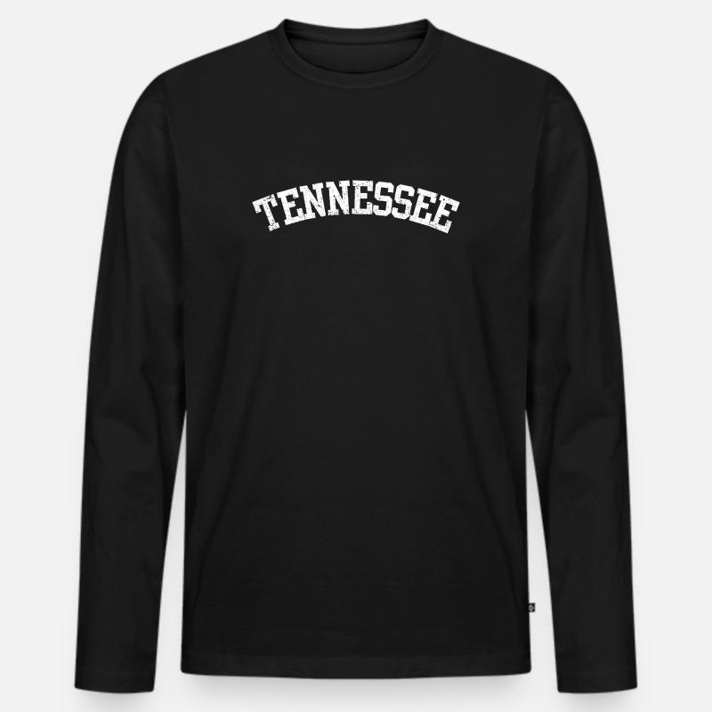 Tennessee - Männer Premium Bio Langarmshirt - Schwarz