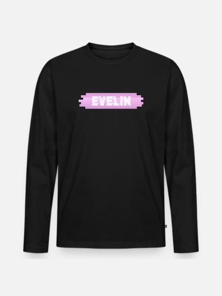 Gift for Evelin - Men's Premium Organic Long Sleeve Shirt - black
