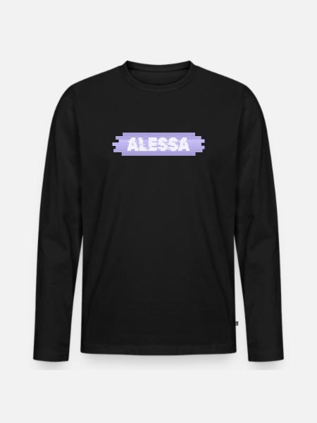 Alessa as an Infant - Men's Premium Organic Long Sleeve Shirt - black