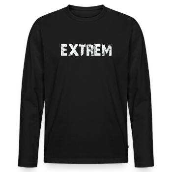 EXTREME - Men's Premium Organic Long Sleeve Shirt - black - Front - Nico (187cm)