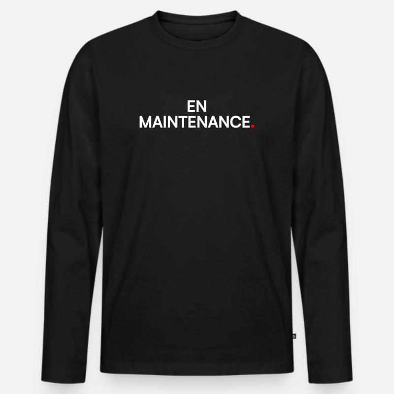 In Pflege, Humor, minimale Arbeit - Männer Premium Bio Langarmshirt - Schwarz