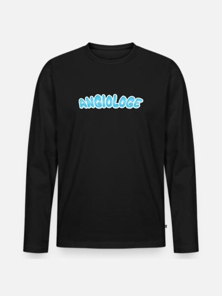 Angiologist as Angiologist - Men's Premium Organic Long Sleeve Shirt - black