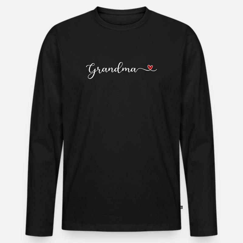 Oma - Männer Premium Bio Langarmshirt - Schwarz