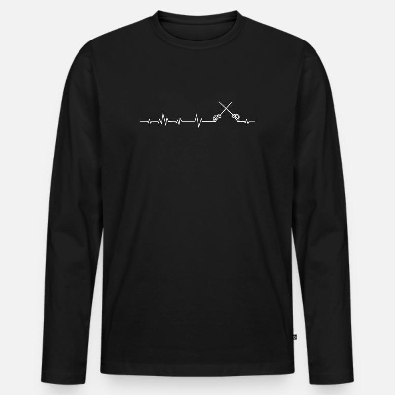 Fechten Fechter Fechterin - Männer Premium Bio Langarmshirt - Schwarz