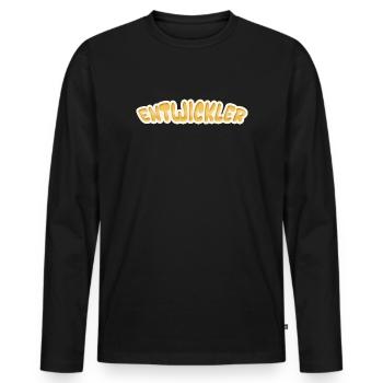 Job Entwickler - Männer Premium Bio Langarmshirt - Schwarz - Vorne - Nico (187cm)