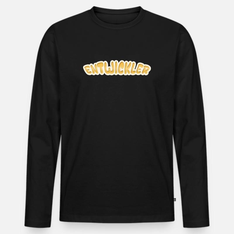 Job Entwickler - Männer Premium Bio Langarmshirt - Schwarz