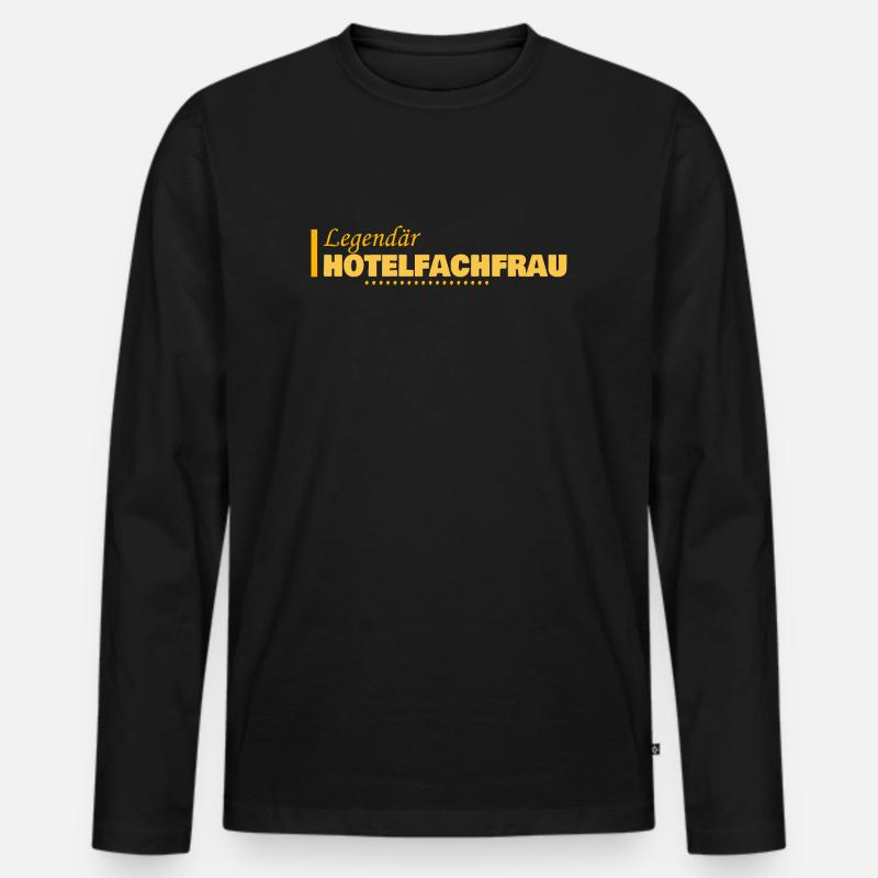 Beruf Hotelfachfrau - Männer Premium Bio Langarmshirt - Schwarz