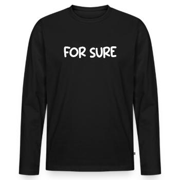 Sicher - Männer Premium Bio Langarmshirt - Schwarz - Vorne - Nico (187cm)