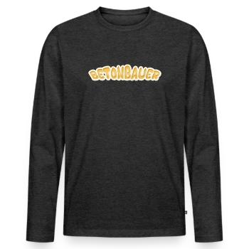 Concrete worker - Men's Premium Organic Long Sleeve Shirt - heather anthracite - Front - Nico (187cm)