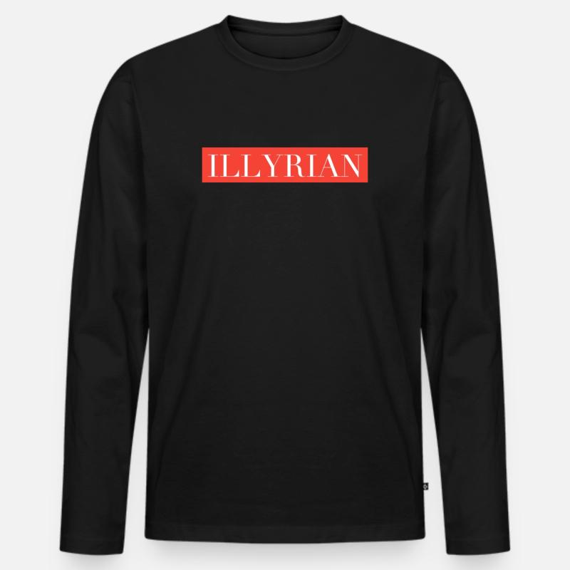 Illyrian - Männer Premium Bio Langarmshirt - Schwarz