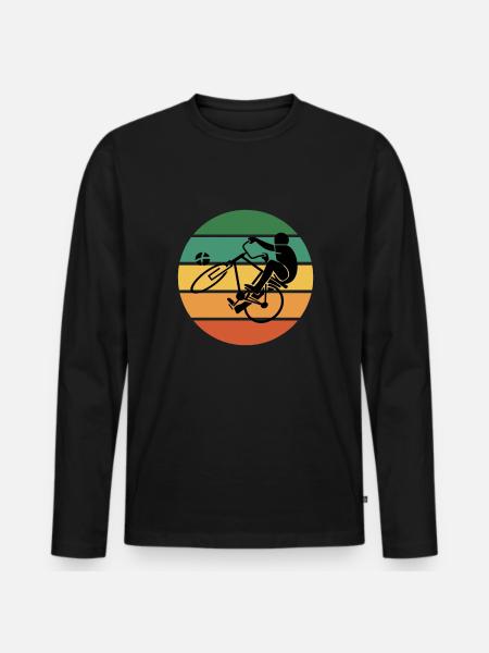 Radball retro - Men's Premium Organic Long Sleeve Shirt - black