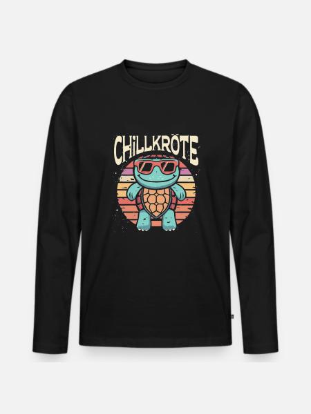 Relaxed turtles Chill toad - Men's Premium Organic Long Sleeve Shirt - black