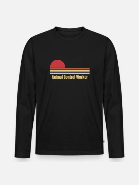 Animal Control Worker - Männer Premium Bio Langarmshirt - Schwarz