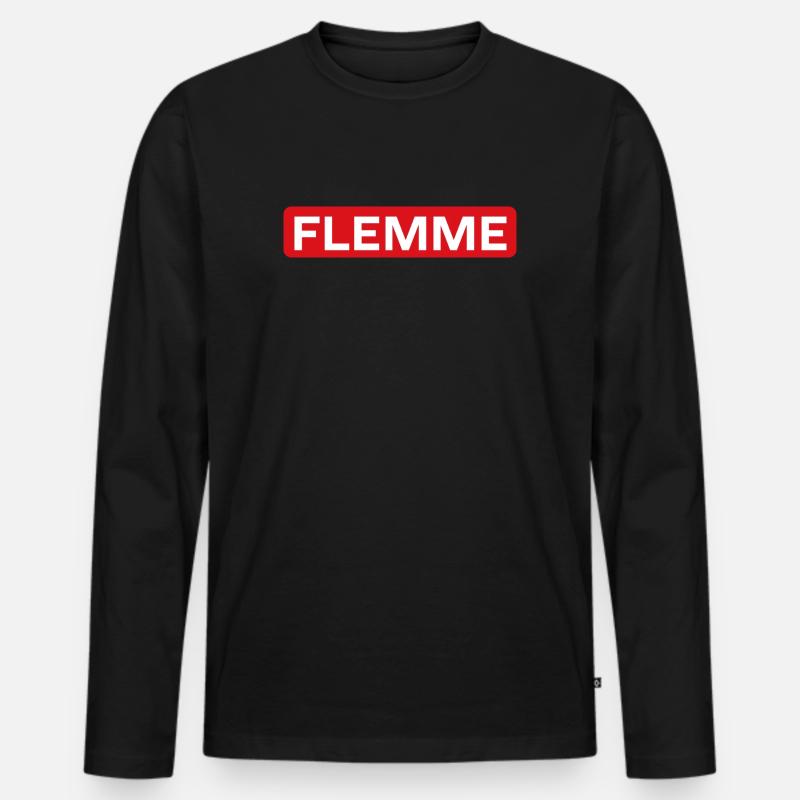 Faul - Männer Premium Bio Langarmshirt - Schwarz