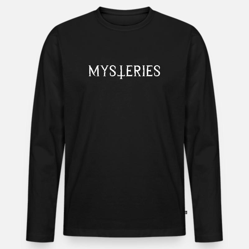Mysteries - Männer Premium Bio Langarmshirt - Schwarz