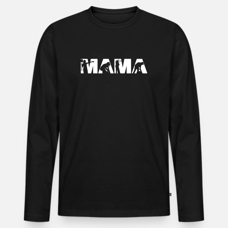 Landschaftsgestaltung Mama Gartenarbeit Muttergartenarbeit - Männer Premium Bio Langarmshirt - Schwarz