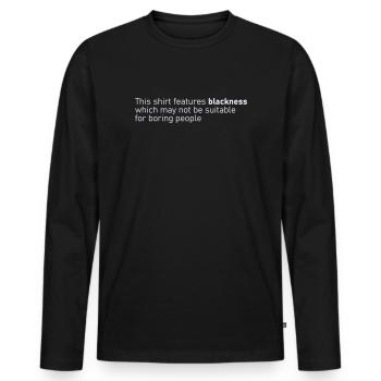 Blackness - Men's Premium Organic Long Sleeve Shirt - black - Front - Nico (187cm)