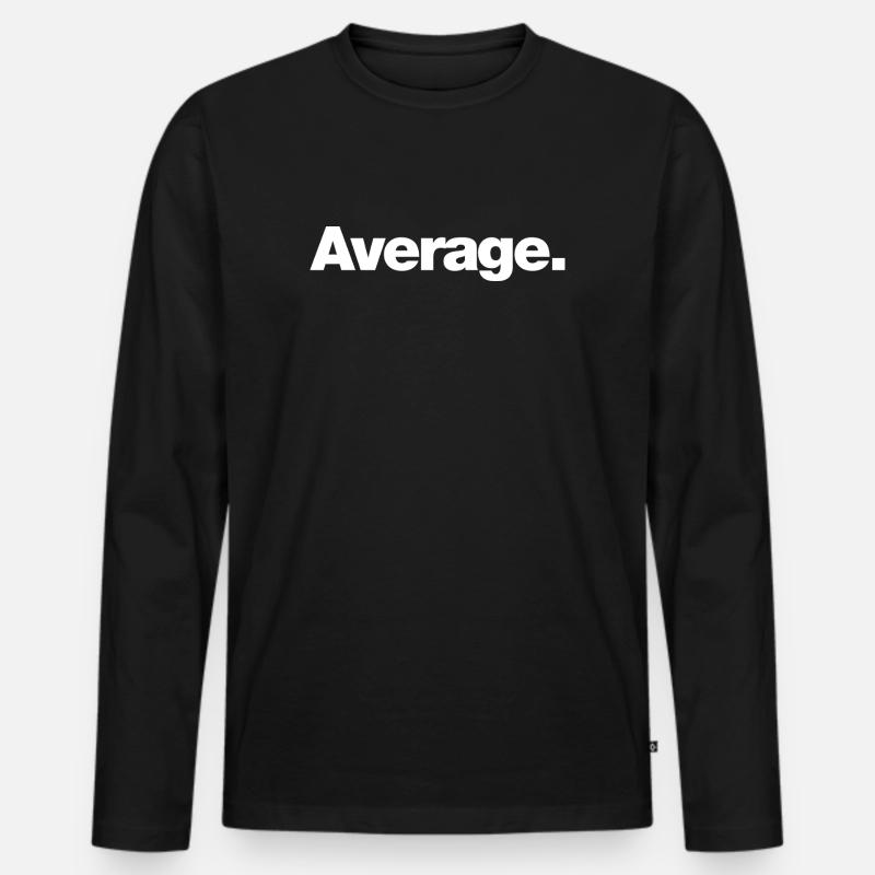 Durchschnitt - Männer Premium Bio Langarmshirt - Schwarz