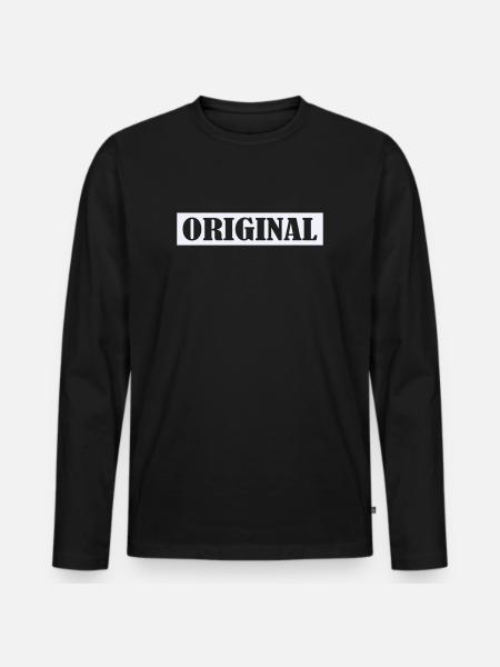 Original - Men's Premium Organic Long Sleeve Shirt - black
