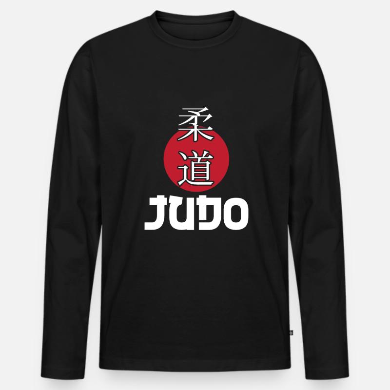 Judo - Maglia a manica lunga ecologica premium da uomo - nero