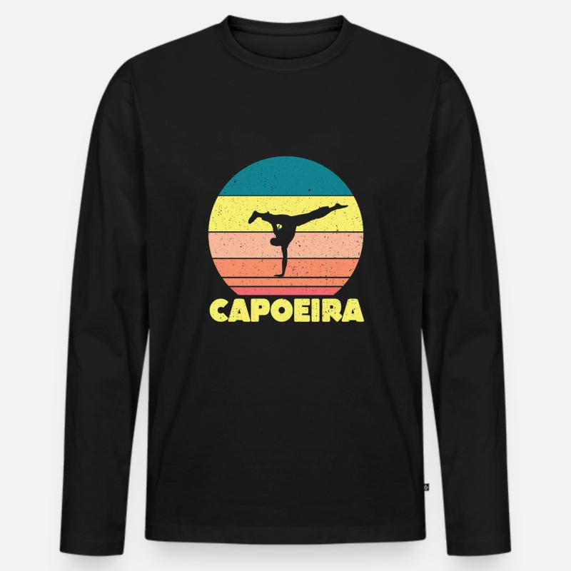 Capoeira - Männer Premium Bio Langarmshirt - Schwarz