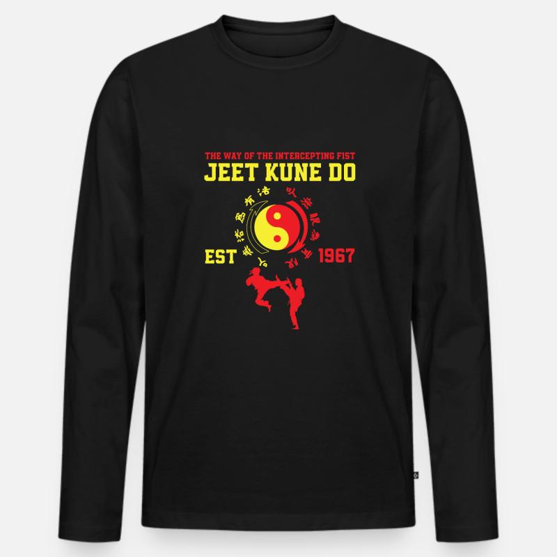 Jeet Kune Do Geschenk - Männer Premium Bio Langarmshirt - Schwarz