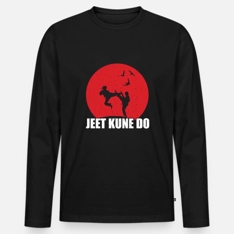 Jeet Kune Do - Männer Premium Bio Langarmshirt - Schwarz