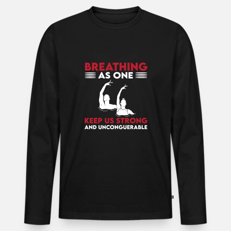 Synchronschwimmen Geschenk - Männer Premium Bio Langarmshirt - Schwarz