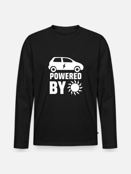 Electric car - Men's Premium Organic Long Sleeve Shirt - black