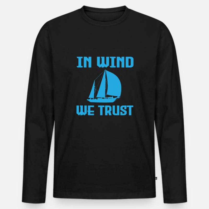 Sail - Men's Premium Organic Long Sleeve Shirt - black