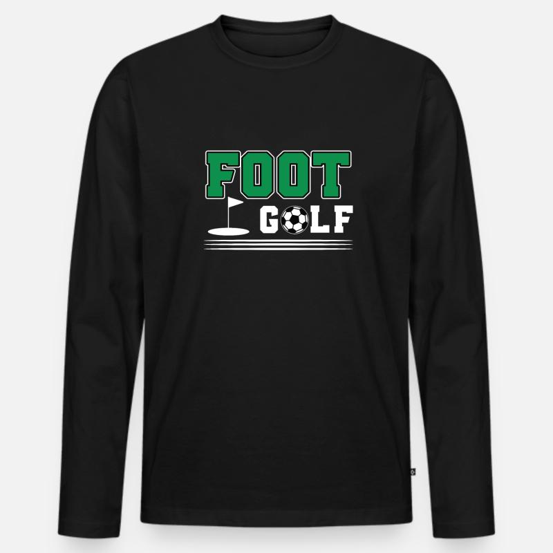 Footgolf Geschenk - Männer Premium Bio Langarmshirt - Schwarz