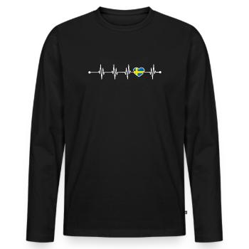 Pending design image - Men's Premium Organic Long Sleeve Shirt - black - Front - Nico (187cm)
