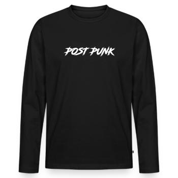 Post-punk - T-shirt manches longues Premium bio Homme - noir - Devant - Nico (187cm)