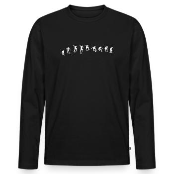 skateboard - T-shirt manches longues Premium bio Homme - noir - Devant - Nico (187cm)