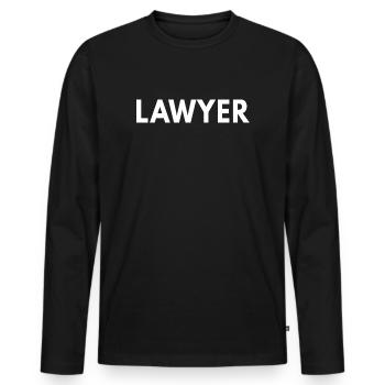 Cabinet d’avocats professionnels Lawyer Gift - T-shirt manches longues Premium bio Homme - noir - Devant - Nico (187cm)